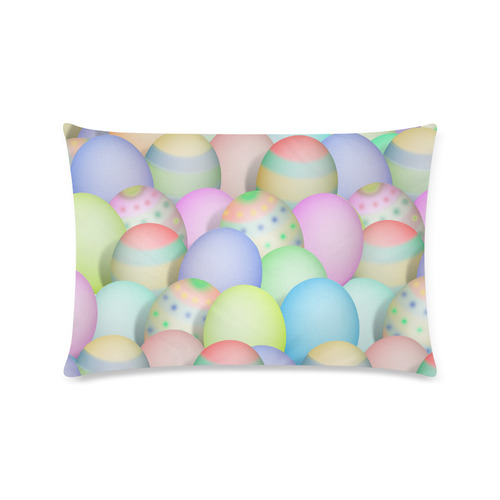 Pastel Colored Easter Eggs Custom Rectangle Pillow Case 16"x24" (one side)