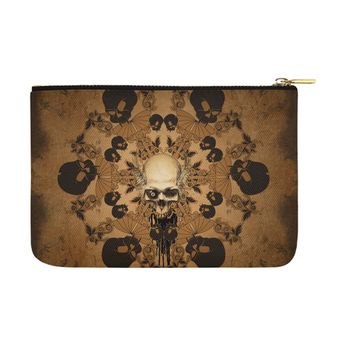Skull with skull mandala on the background Carry-All Pouch 12.5''x8.5''