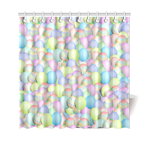 Pastel Colored Easter Eggs Shower Curtain 69"x70"