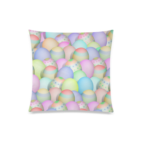 Pastel Colored Easter Eggs Custom Zippered Pillow Case 20"x20"(One Side)