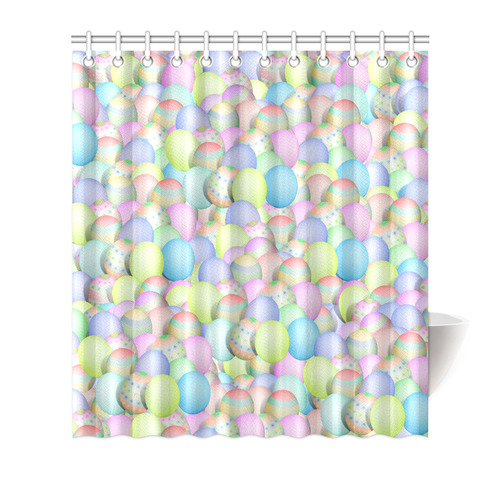 Pastel Colored Easter Eggs Shower Curtain 66"x72"