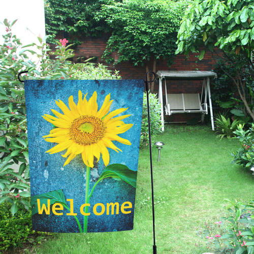 Welcome sunflower Garden Flag 12‘’x18‘’（Without Flagpole）