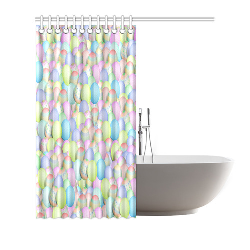 Pastel Colored Easter Eggs Shower Curtain 66"x72"
