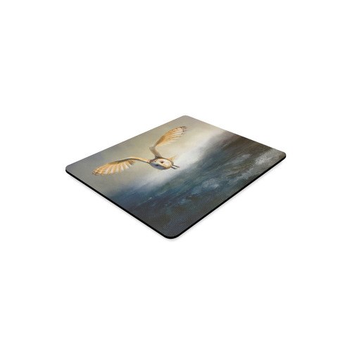 An barn owl flies over the lake Rectangle Mousepad