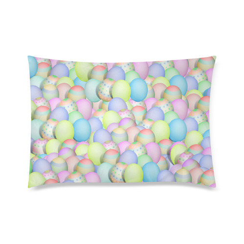 Pastel Colored Easter Eggs Custom Zippered Pillow Case 20"x30" (one side)