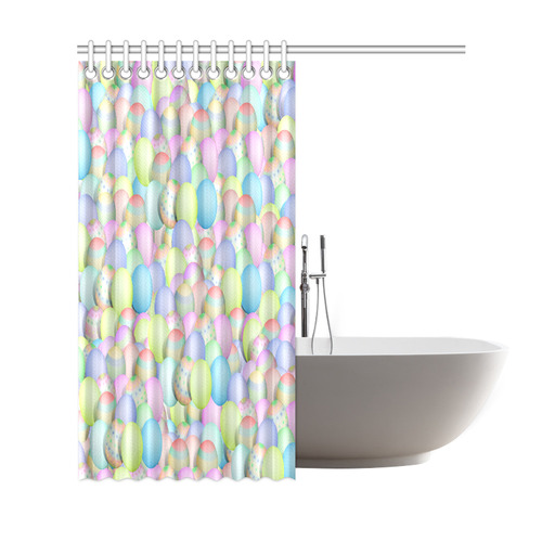 Pastel Colored Easter Eggs Shower Curtain 69"x72"