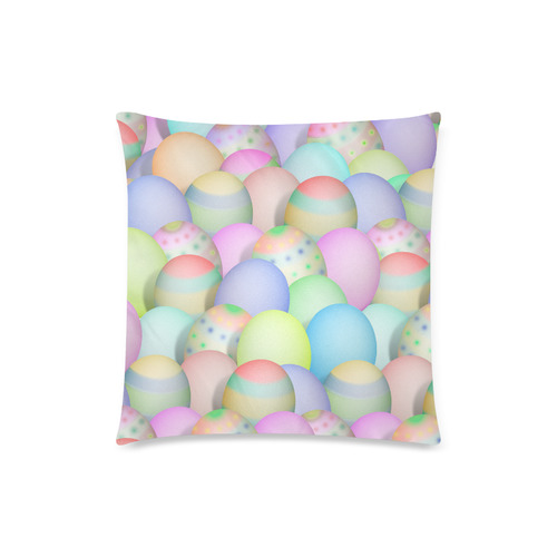 Pastel Colored Easter Eggs Custom Zippered Pillow Case 18"x18"(Twin Sides)