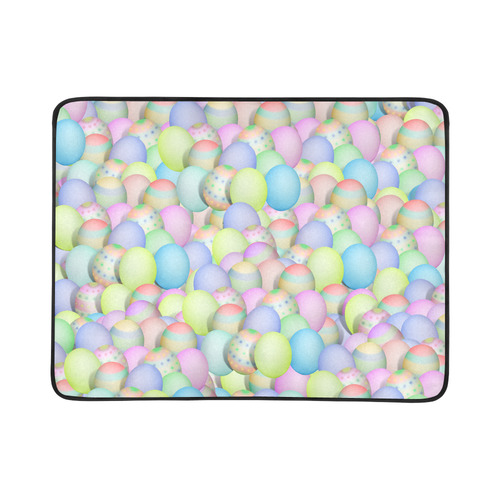 Pastel Colored Easter Eggs Beach Mat 78"x 60"