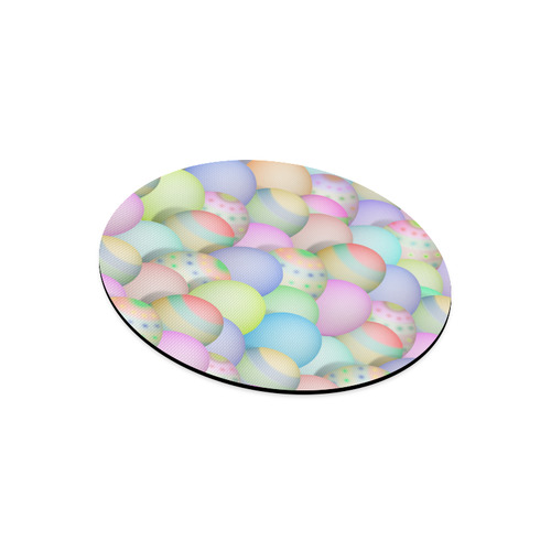 Pastel Colored Easter Eggs Round Mousepad