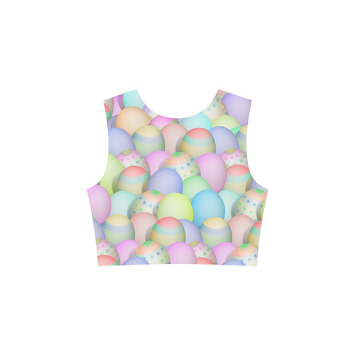 Pastel Colored Easter Eggs Elbow Sleeve Ice Skater Dress (D20)