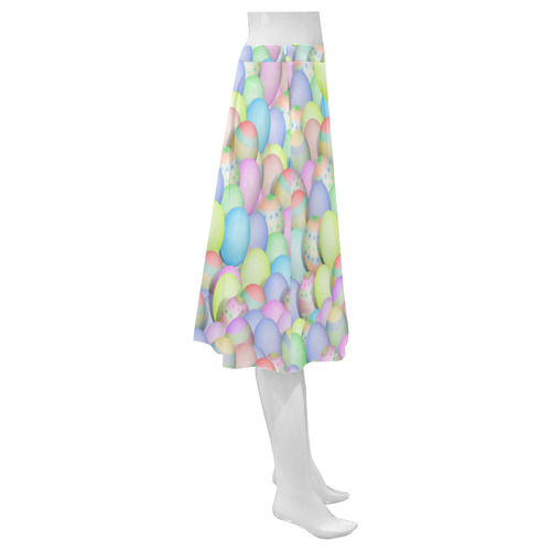 Pastel Colored Easter Eggs Mnemosyne Women's Crepe Skirt (Model D16)