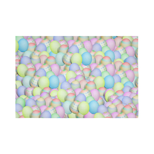 Pastel Colored Easter Eggs Cotton Linen Wall Tapestry 90"x 60"
