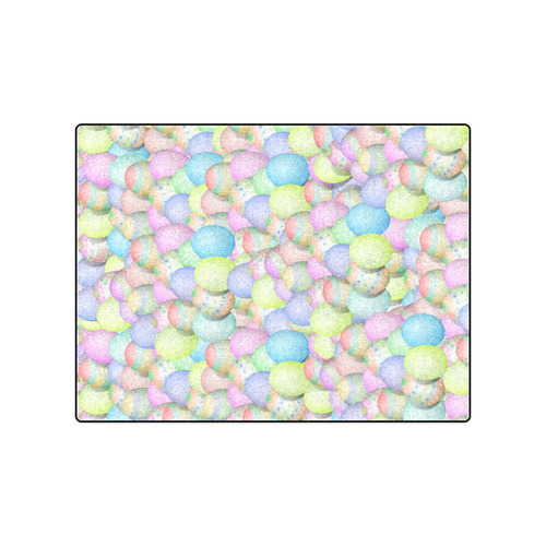 Pastel Colored Easter Eggs Blanket 50"x60"