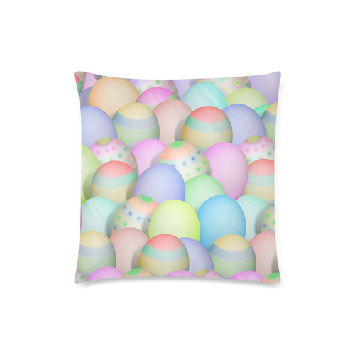 Pastel Colored Easter Eggs Custom Zippered Pillow Case 18"x18" (one side)