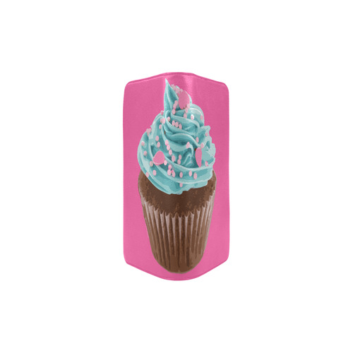 Blue Cupcake, Pink Sprinkles, Chocolate Brown, on Pink Women's Clutch Purse (Model 1637)