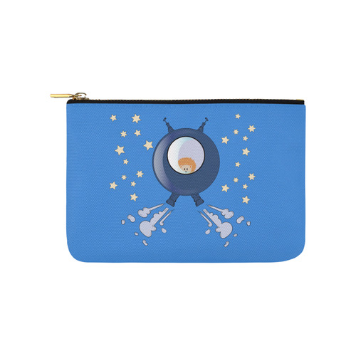 Hedgehog in space. spacecraft. Carry-All Pouch 9.5''x6''
