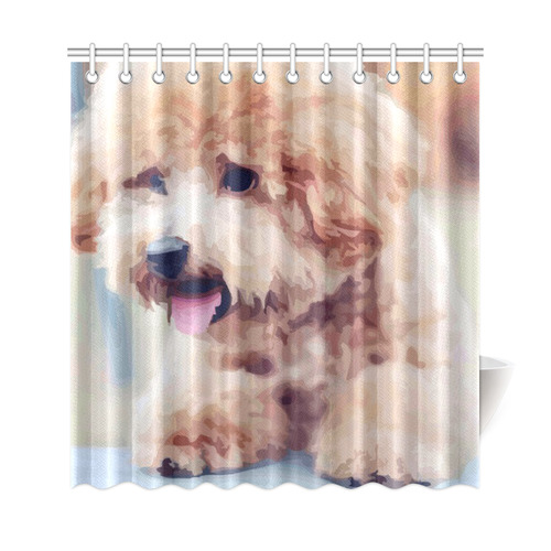 Super Cute Warm Fuzzy Puppy Shower Curtain 69"x72"