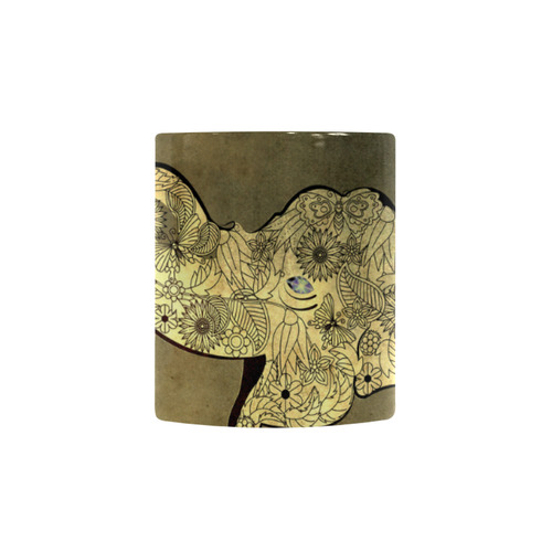 Mandala of cute elephant Custom Morphing Mug