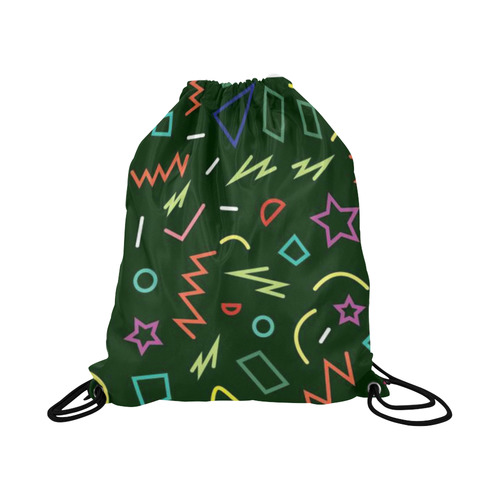 graphic-background-pattern Large Drawstring Bag Model 1604 (Twin Sides)  16.5"(W) * 19.3"(H)