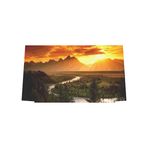 Sunset Mountain Forest Landscape Euramerican Tote Bag/Large (Model 1656)