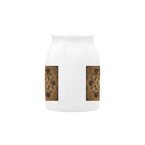 Skull with skull mandala on the background Milk Cup (Small) 300ml