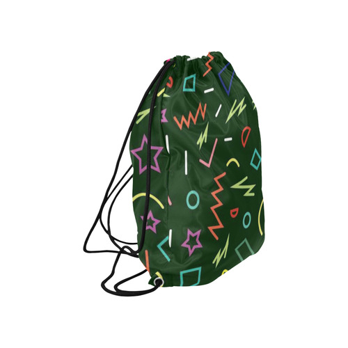 graphic-background-pattern Large Drawstring Bag Model 1604 (Twin Sides)  16.5"(W) * 19.3"(H)