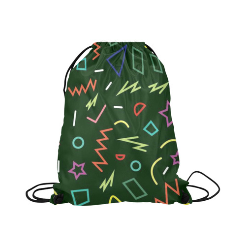 graphic-background-pattern Large Drawstring Bag Model 1604 (Twin Sides)  16.5"(W) * 19.3"(H)