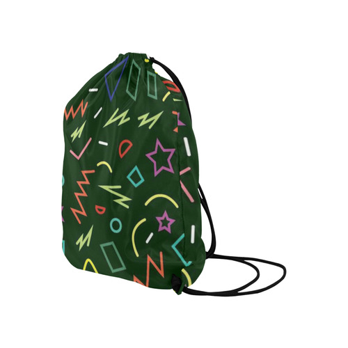 graphic-background-pattern Large Drawstring Bag Model 1604 (Twin Sides)  16.5"(W) * 19.3"(H)