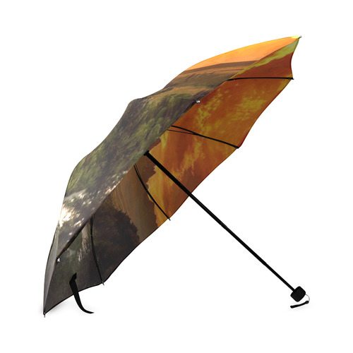 Sunset Mountain Forest Landscape Foldable Umbrella (Model U01)