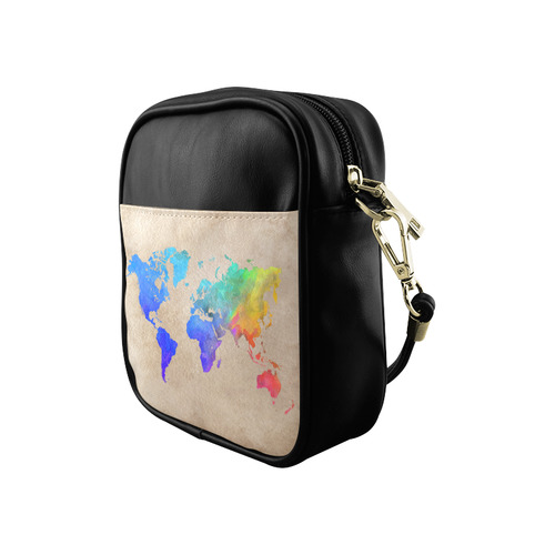 world map Sling Bag (Model 1627)