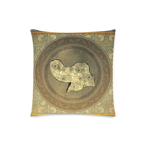 Mandala of cute elephant Custom Zippered Pillow Case 18"x18"(Twin Sides)
