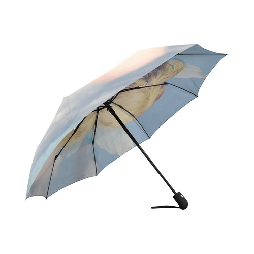 Vintage Angel Clouds Blue Sky Auto-Foldable Umbrella (Model U04)