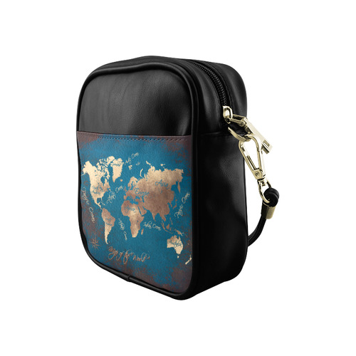 world map Sling Bag (Model 1627)