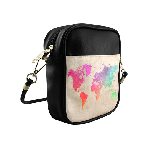 world map Sling Bag (Model 1627)