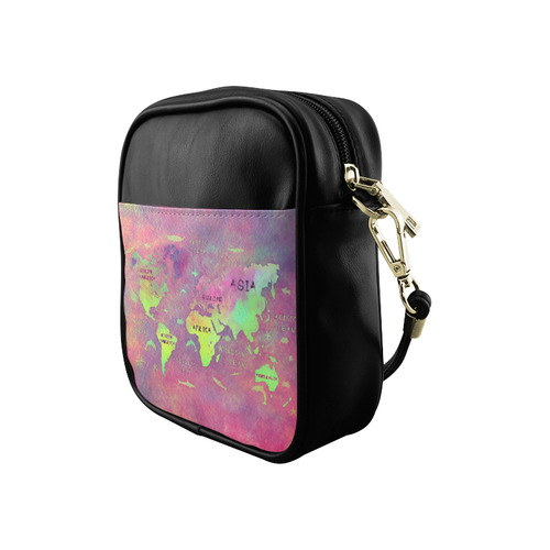 world map Sling Bag (Model 1627)