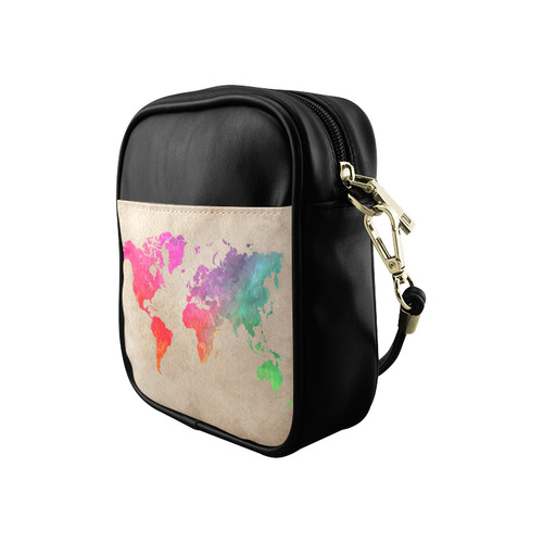 world map Sling Bag (Model 1627)