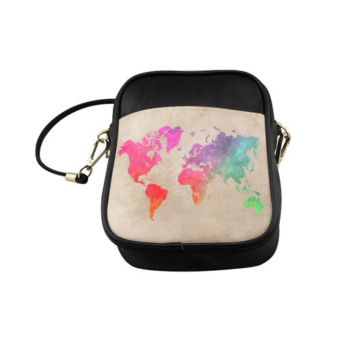 world map Sling Bag (Model 1627)