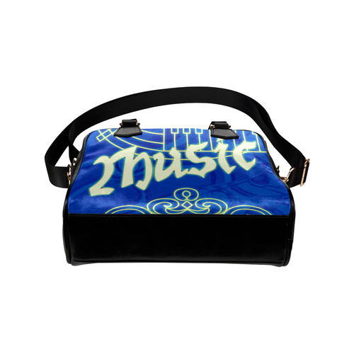 music Blue Shoulder Handbag (Model 1634)