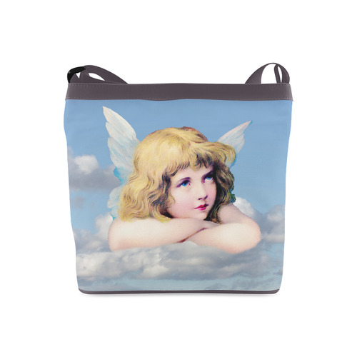 Vintage Angel Clouds Blue Sky Crossbody Bags (Model 1613)