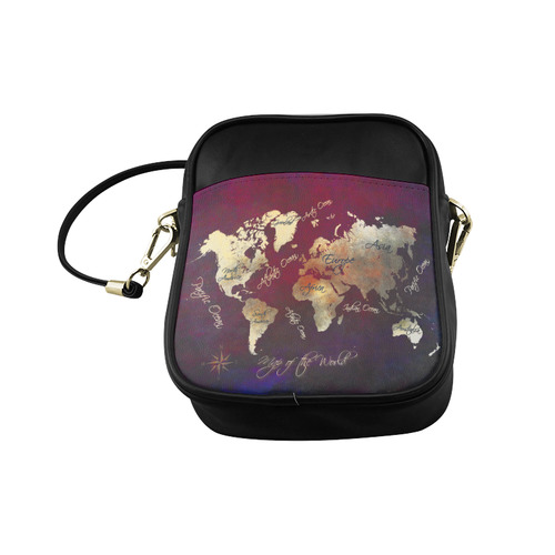 world map Sling Bag (Model 1627)