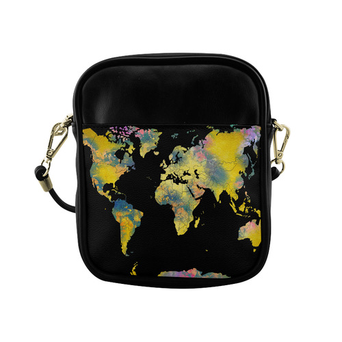 world map Sling Bag (Model 1627)