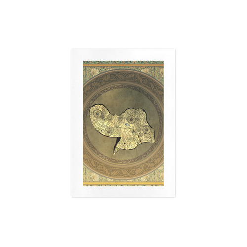 Mandala of cute elephant Art Print 7‘’x10‘’