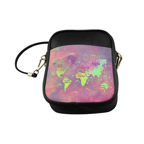 world map Sling Bag (Model 1627)