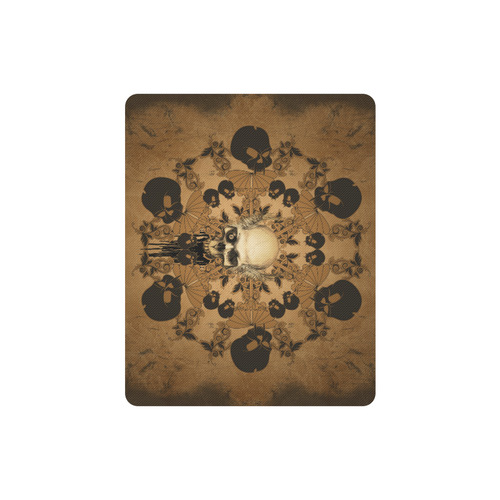 Skull with skull mandala on the background Rectangle Mousepad