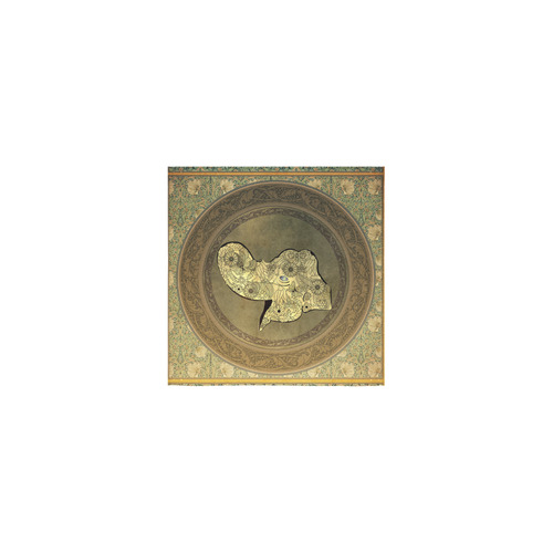 Mandala of cute elephant Square Towel 13“x13”