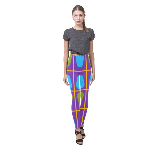 Shapes in squares pattern34 Cassandra Women's Leggings (Model L01)