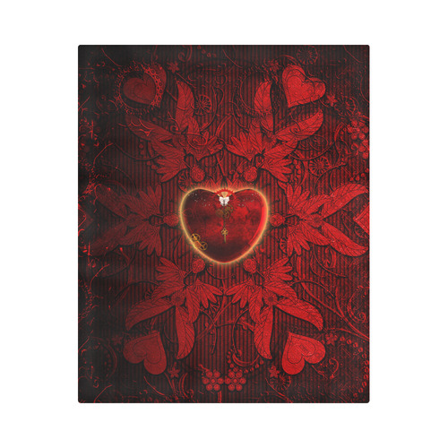 Heart on vintage background Duvet Cover 86"x70" ( All-over-print)