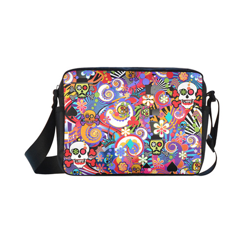 Juleez Fun Sugar Skull Print Colorful Cross Body Bag Classic Cross-body 