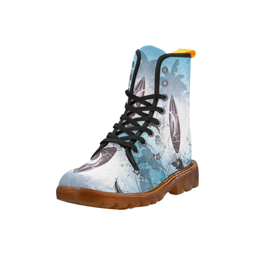 Surfing, surfboard and sharks Martin Boots For Women Model 1203H