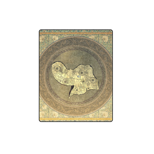 Mandala of cute elephant Blanket 40"x50"